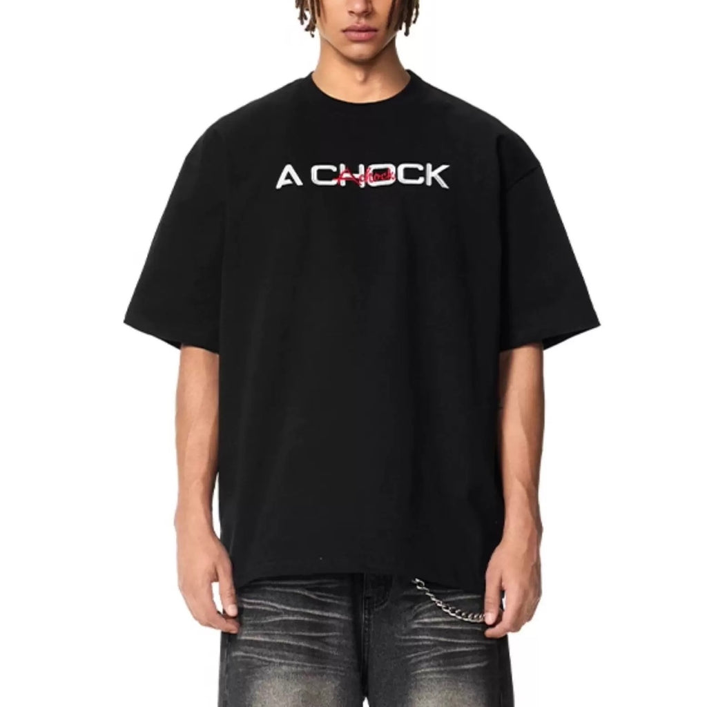 S0385 American style Letter logo Print short-sleeved T-shirt