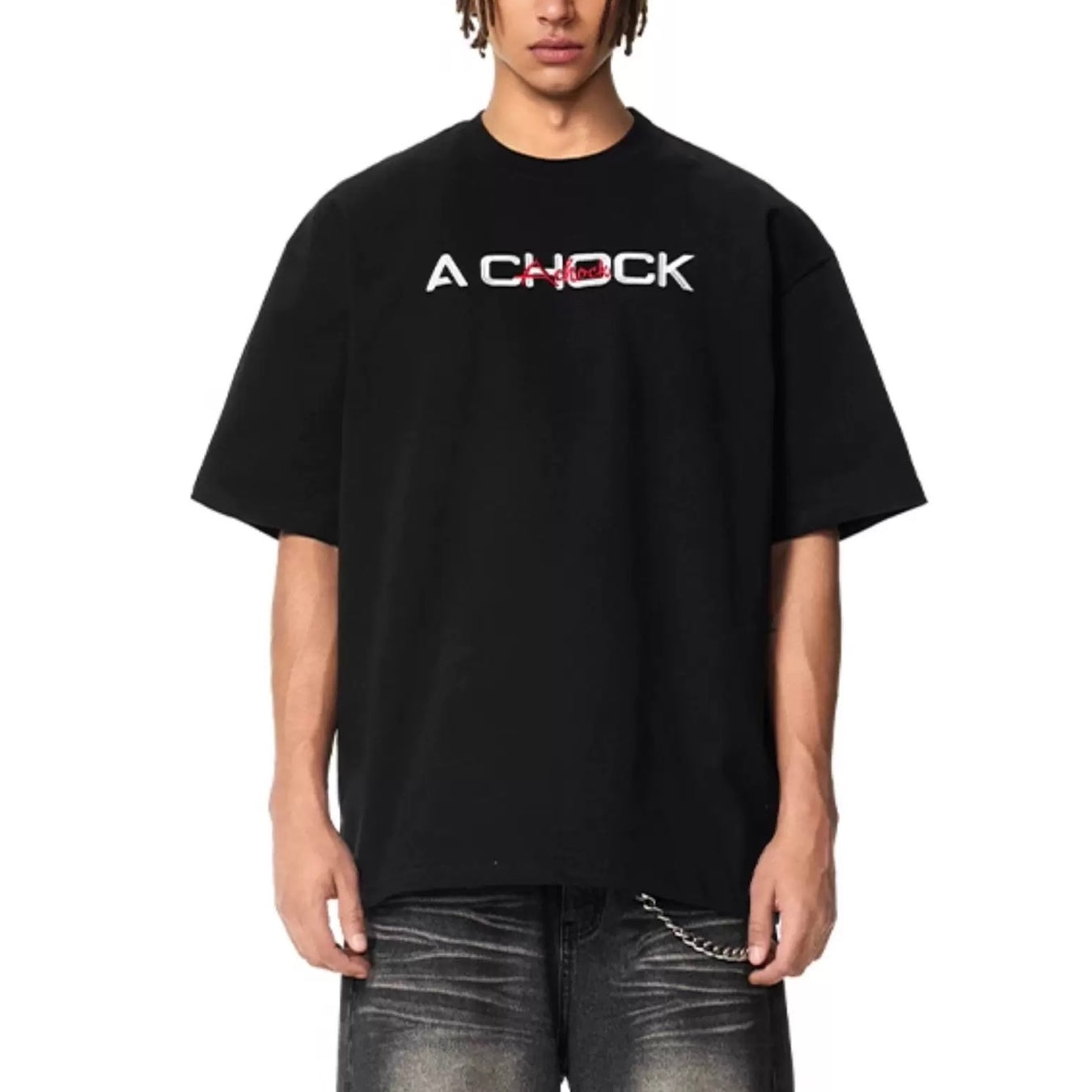 S0385 American style Letter logo Print short-sleeved T-shirt