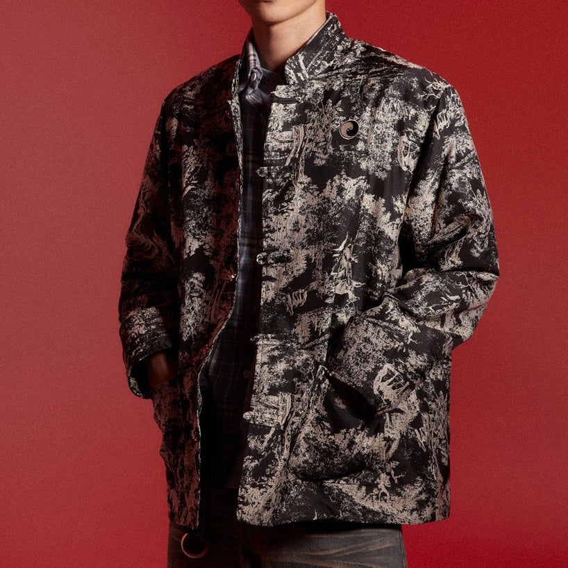 S0388 NEOISM New Chinese Style Stand Collar Chinese-Style Button-Down Shirt Jacket