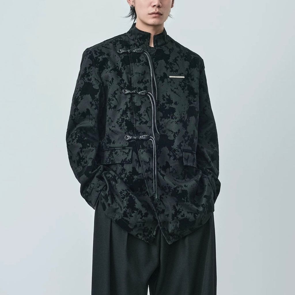 S0398 New Chinese Style Vintage Stand Collar Shirt