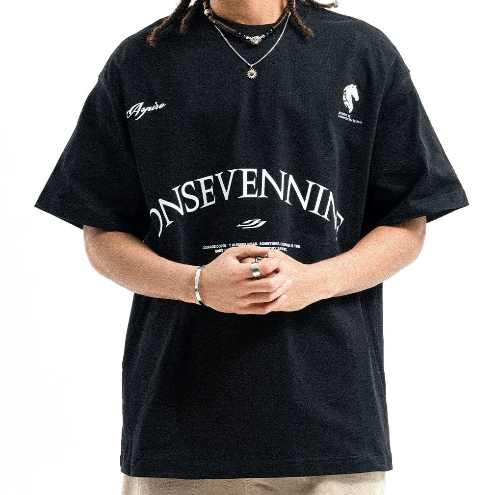 S0393 American Style Trendy Printed Pure Cotton Short-Sleeve T-Shirt