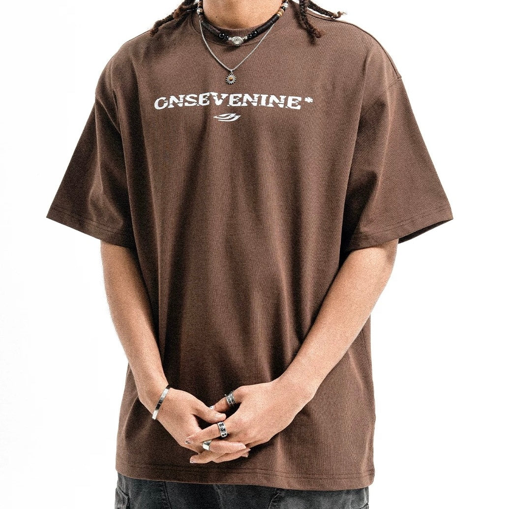 S0399 American style 315g heavyweight pure cotton short-sleeved T-shirt