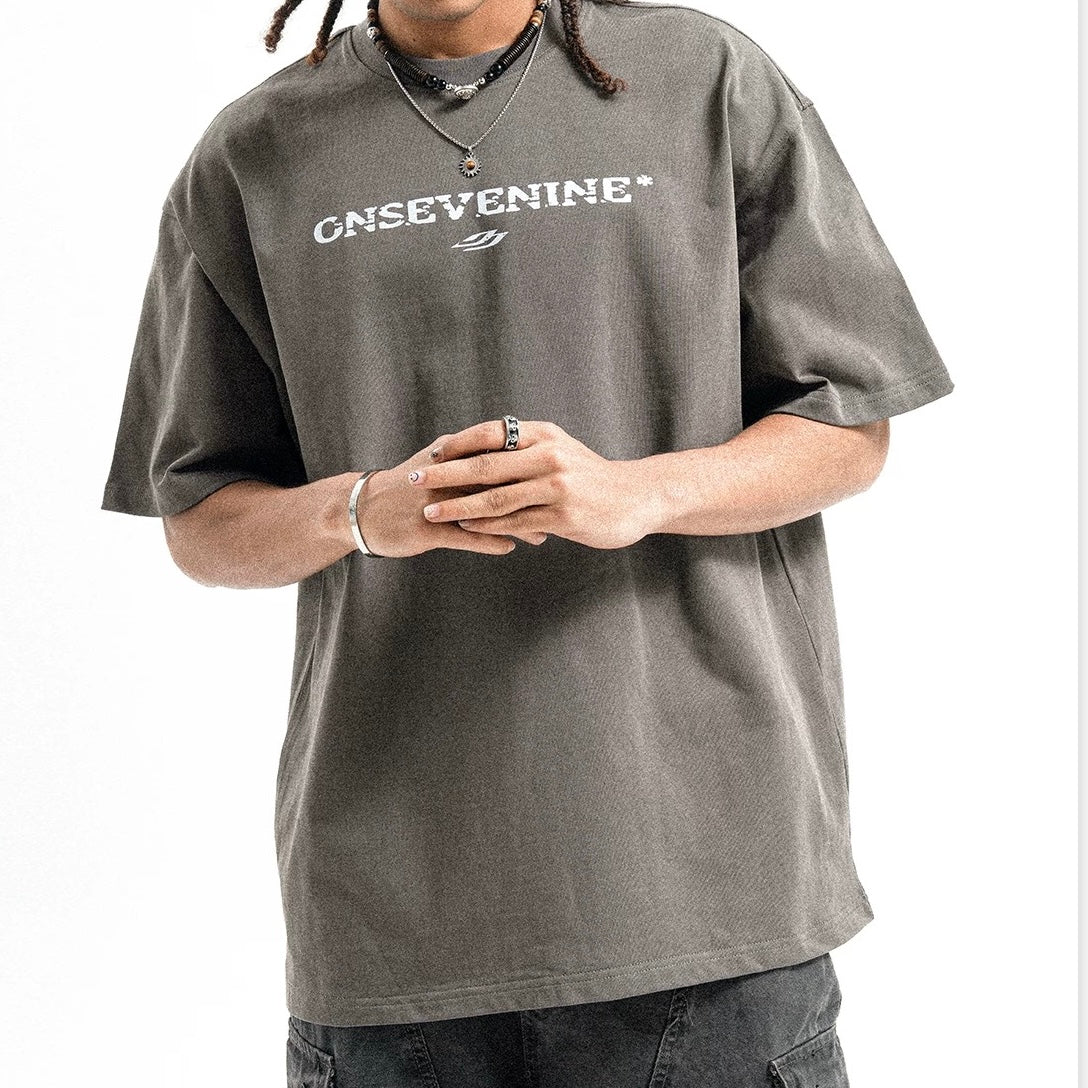 S0399 American style 315g heavyweight pure cotton short-sleeved T-shirt