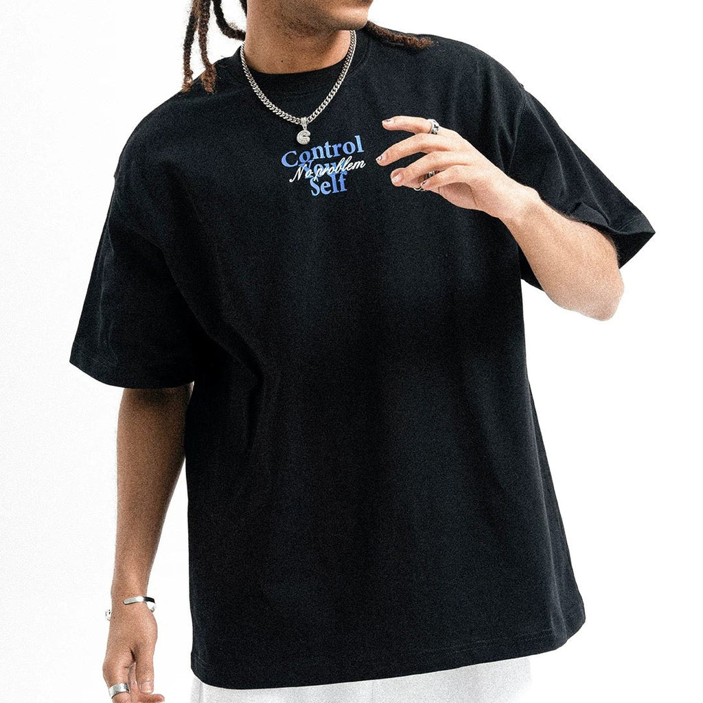 S0401 American original street style minimalist printed short-sleeved T-shirt