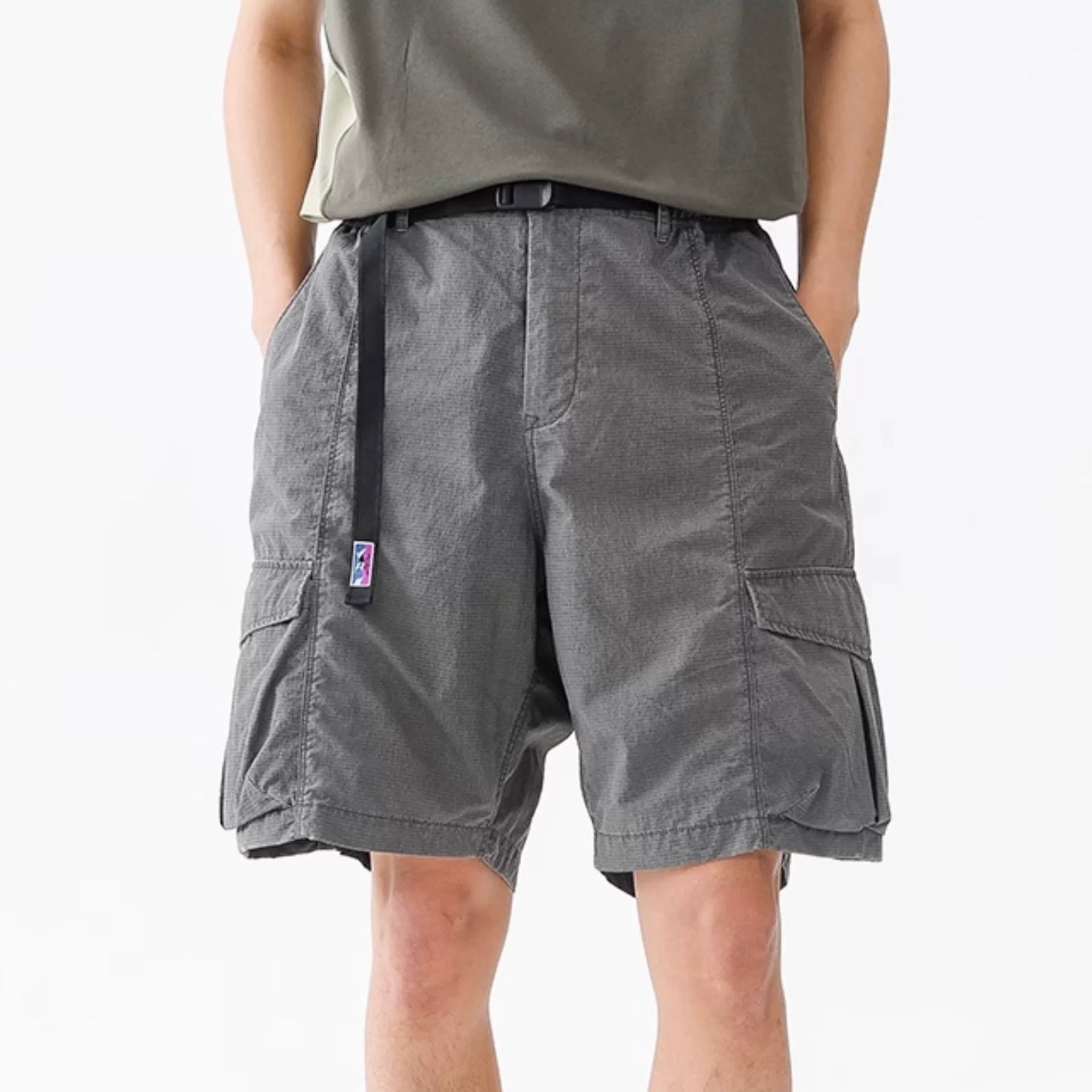 P0204 Japanese-style outdoor functional quick-drying retro multi-pocket cargo shorts