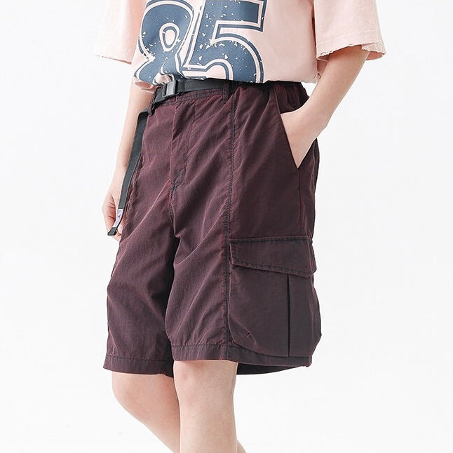 P0204 Japanese-style outdoor functional quick-drying retro multi-pocket cargo shorts