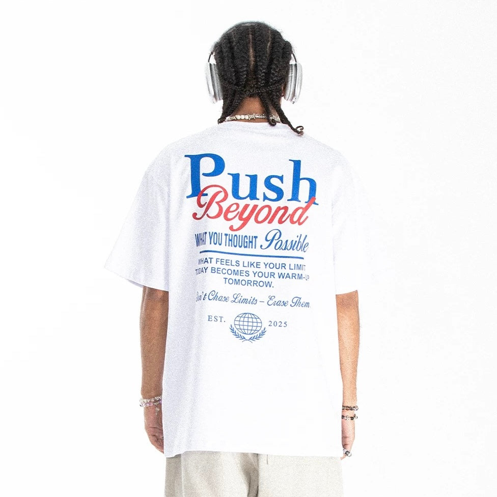 S0417 American streetwear brand heavyweight minimalist American-style printed T-shirt