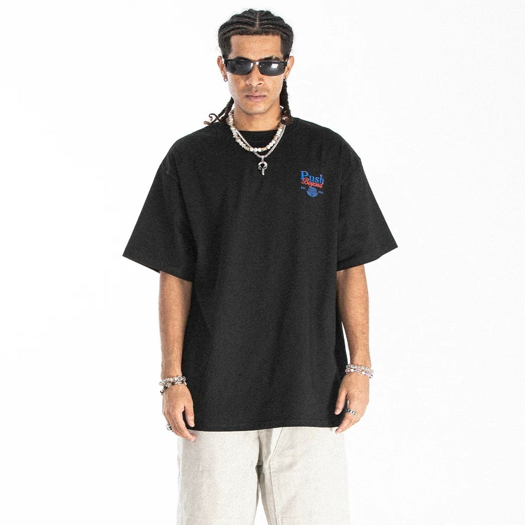 S0417 American streetwear brand heavyweight minimalist American-style printed T-shirt