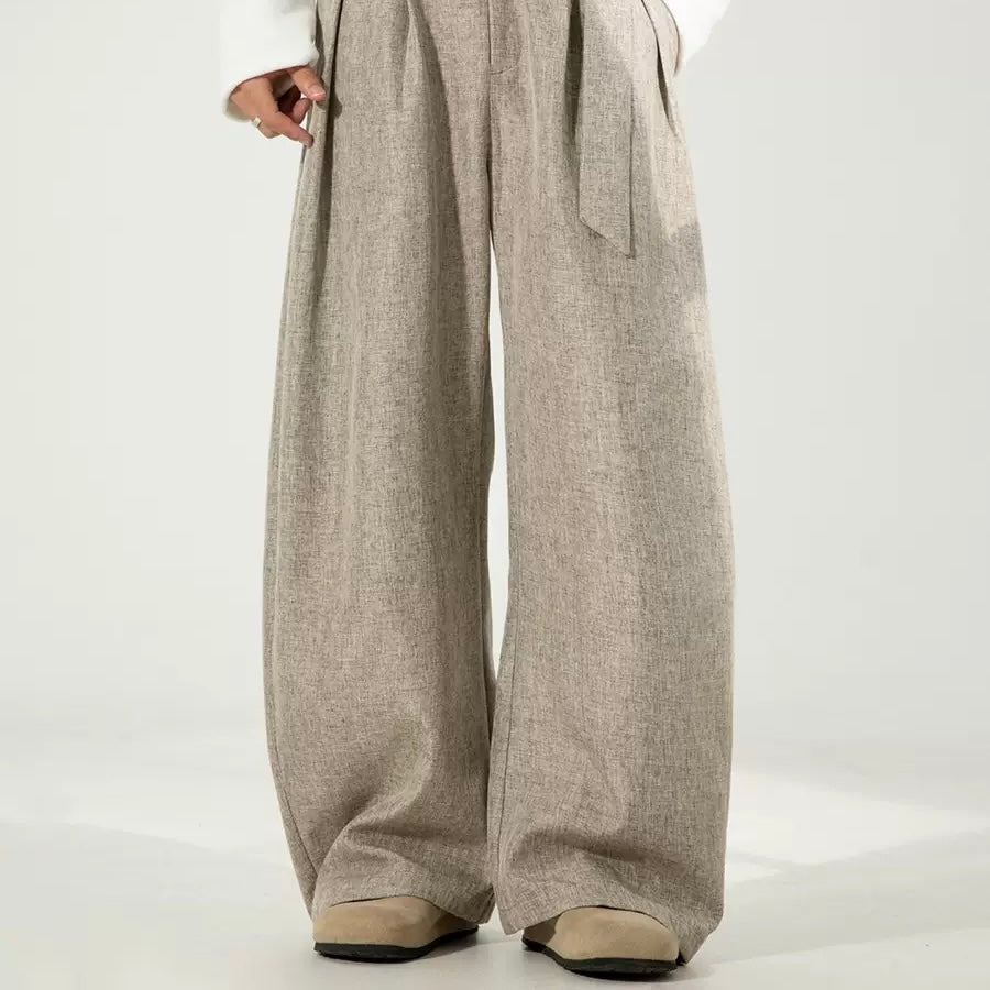 P0213 Japanese-style 3D pleated draped curved trousers