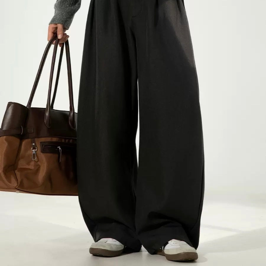 P0213 Japanese-style 3D pleated draped curved trousers