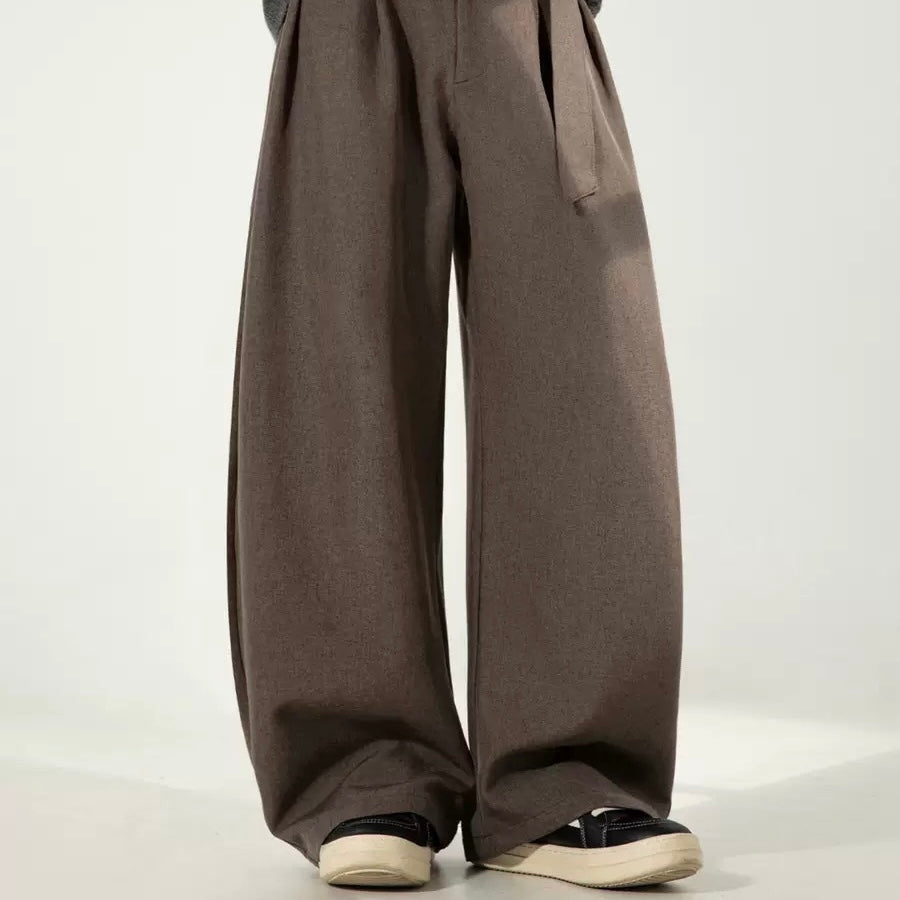 P0213 Japanese-style 3D pleated draped curved trousers