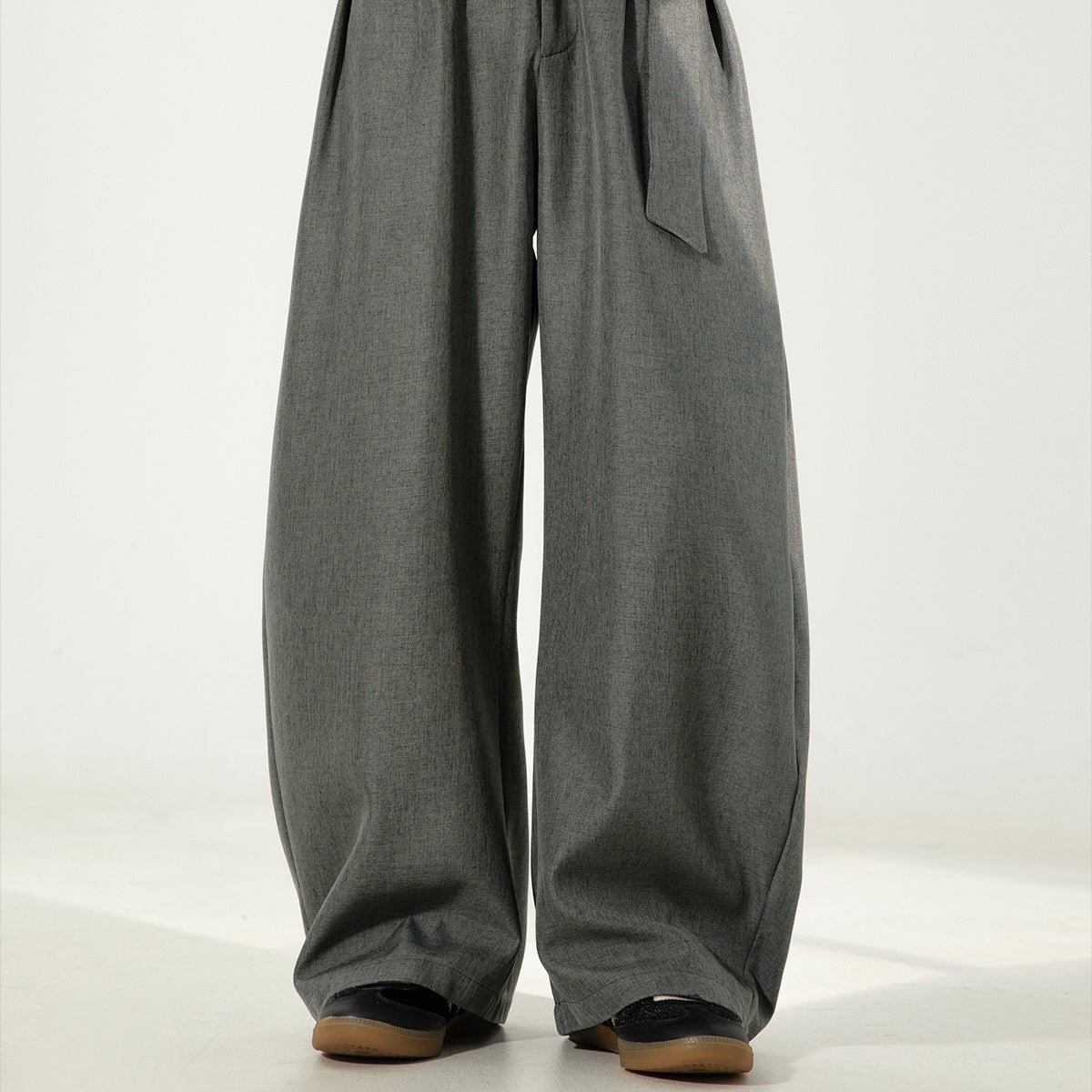 P0213 Japanese-style 3D pleated draped curved trousers