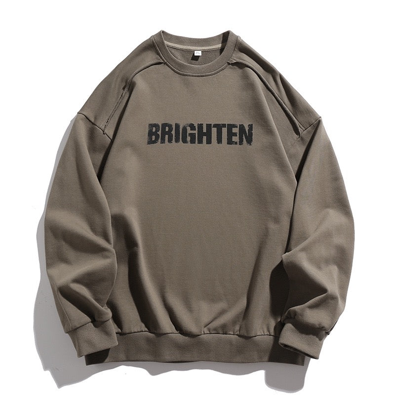 S0036 340g Vintage Shabby Monogrammed Americana Sweatshirt