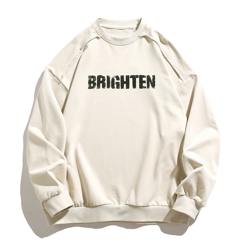 S0036 340g Vintage Shabby Monogrammed Americana Sweatshirt