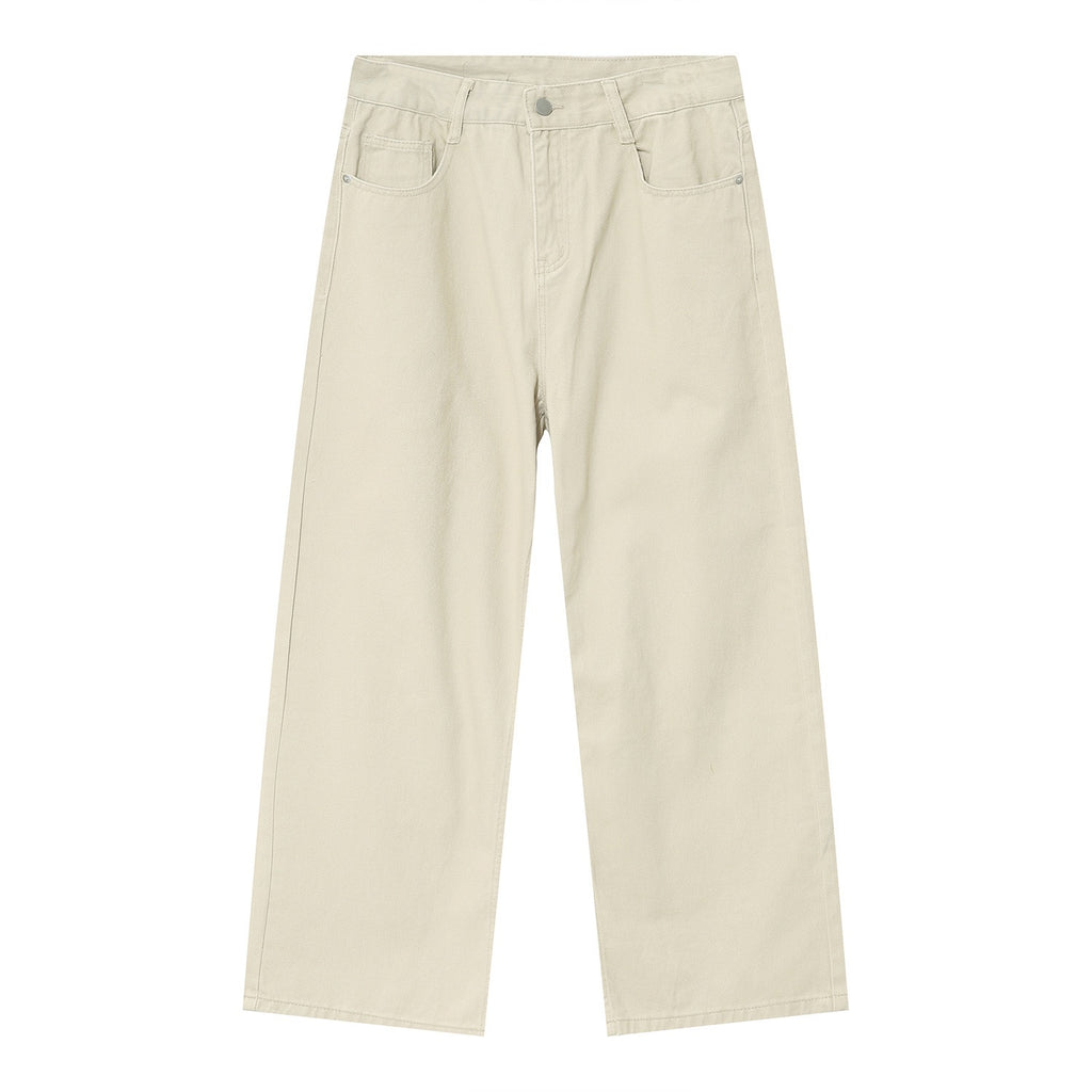 P0020 Straight Fit Loose Simple Jeans
