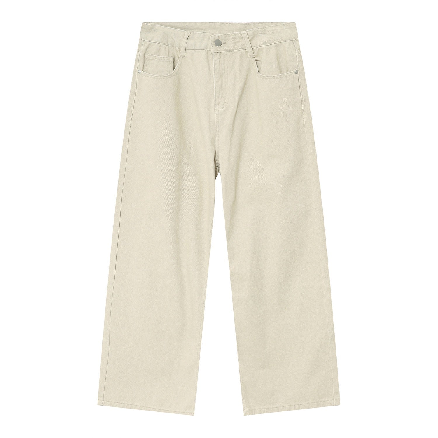 P0020 Straight Fit Loose Simple Jeans