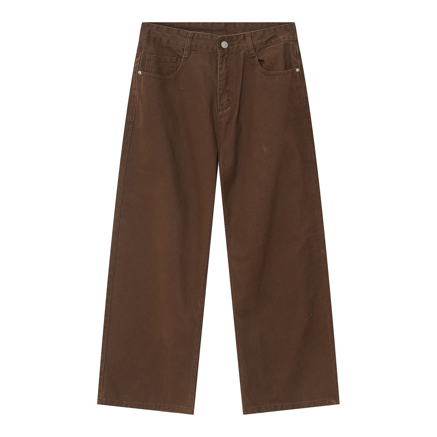 P0020 Straight Fit Loose Simple Jeans