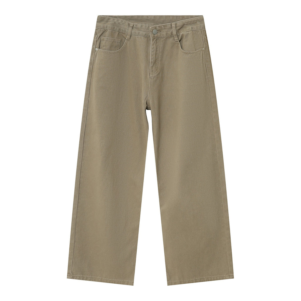 P0020 Straight Fit Loose Simple Jeans