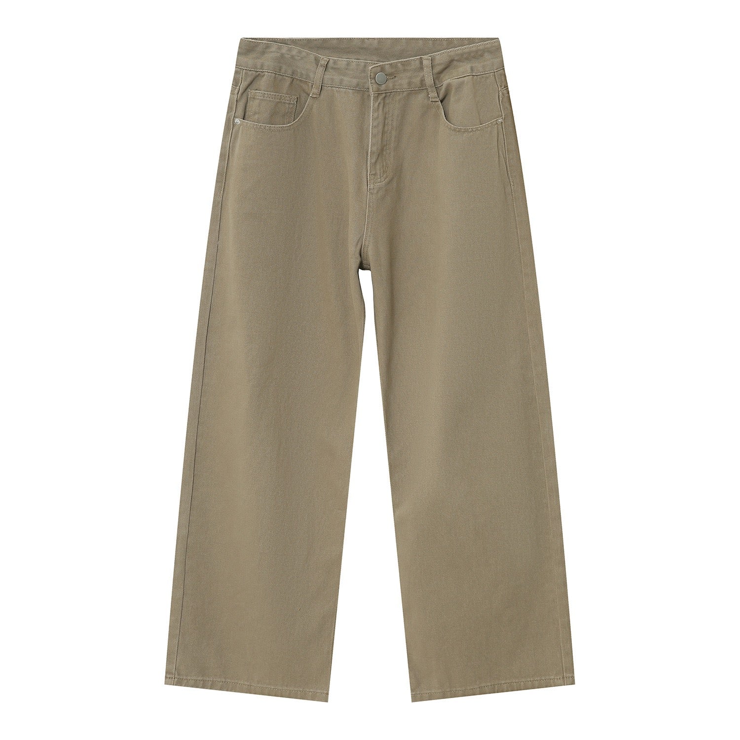 P0020 Straight Fit Loose Simple Jeans