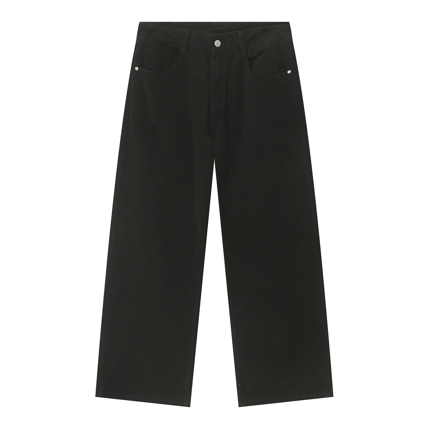 P0020 Straight Fit Loose Simple Jeans