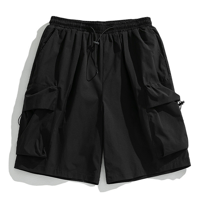 P0024 Japanese Cubic Big Pockets Oversize Cargo Shorts Pants