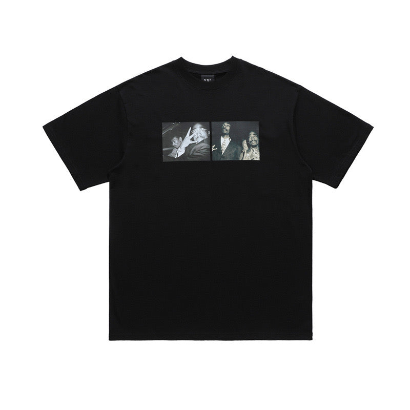 S0057 Oversize America Vintage Photo Print Short Sleeve T-Shirt