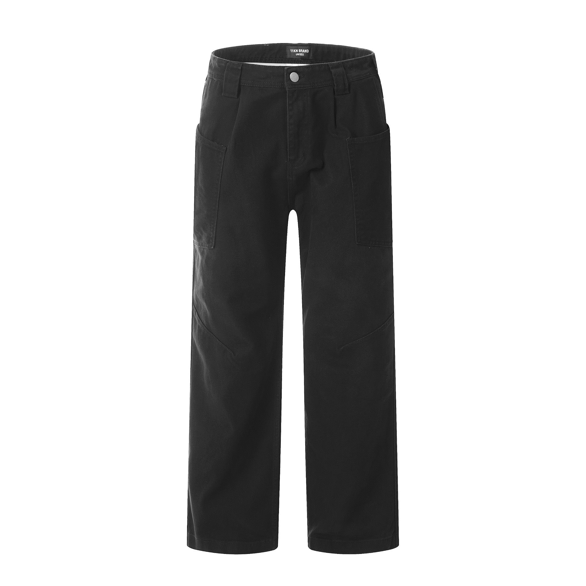 P0033 American Style High Street Oversize Wide Leg Denim Cargo Pants