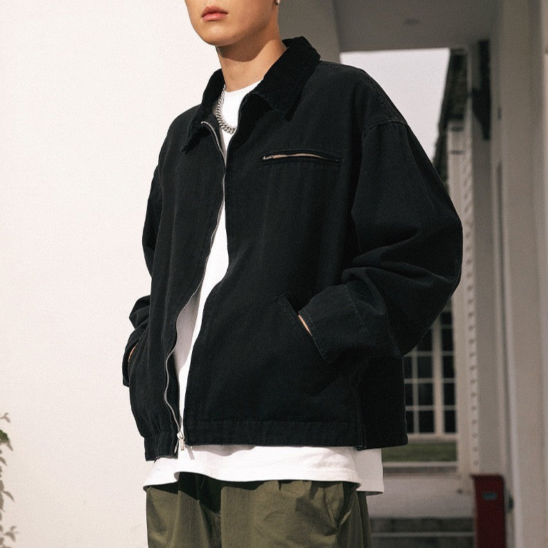 S0074 American Vintage Corduroy Oversize Cargo Jacket
