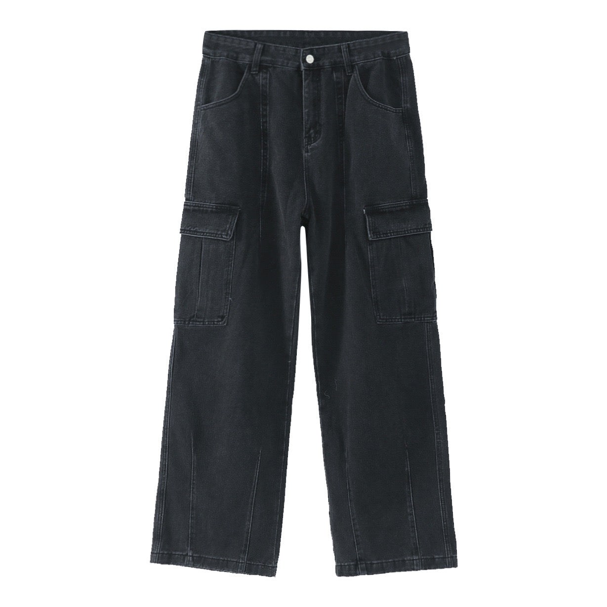 P0040 American Vintage Loose Casual Large Pocket Cargo Jeans
