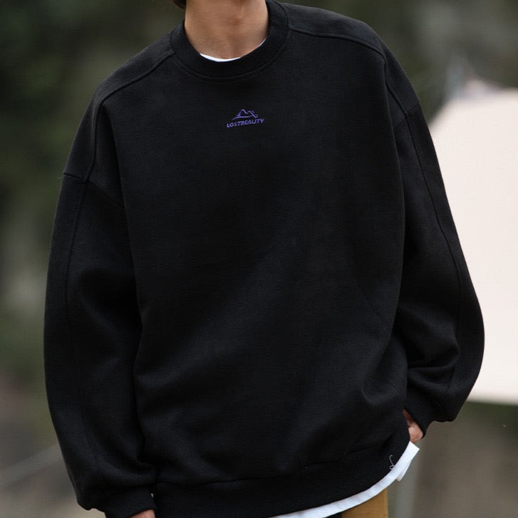 S0120 350g Japanese retro mountain style loose heavy sweatshirt