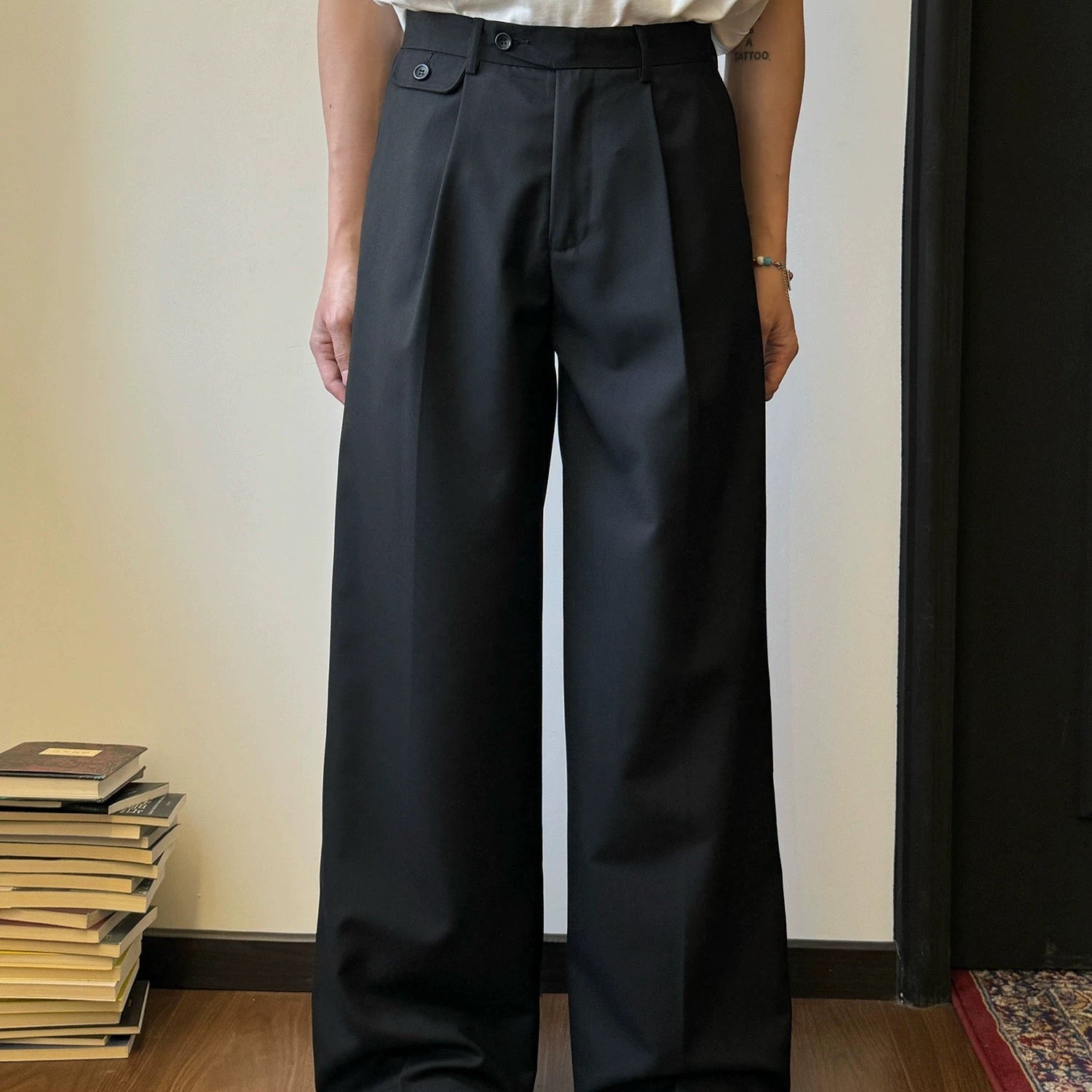 P0093 Korean casual loose lazy style straight pants