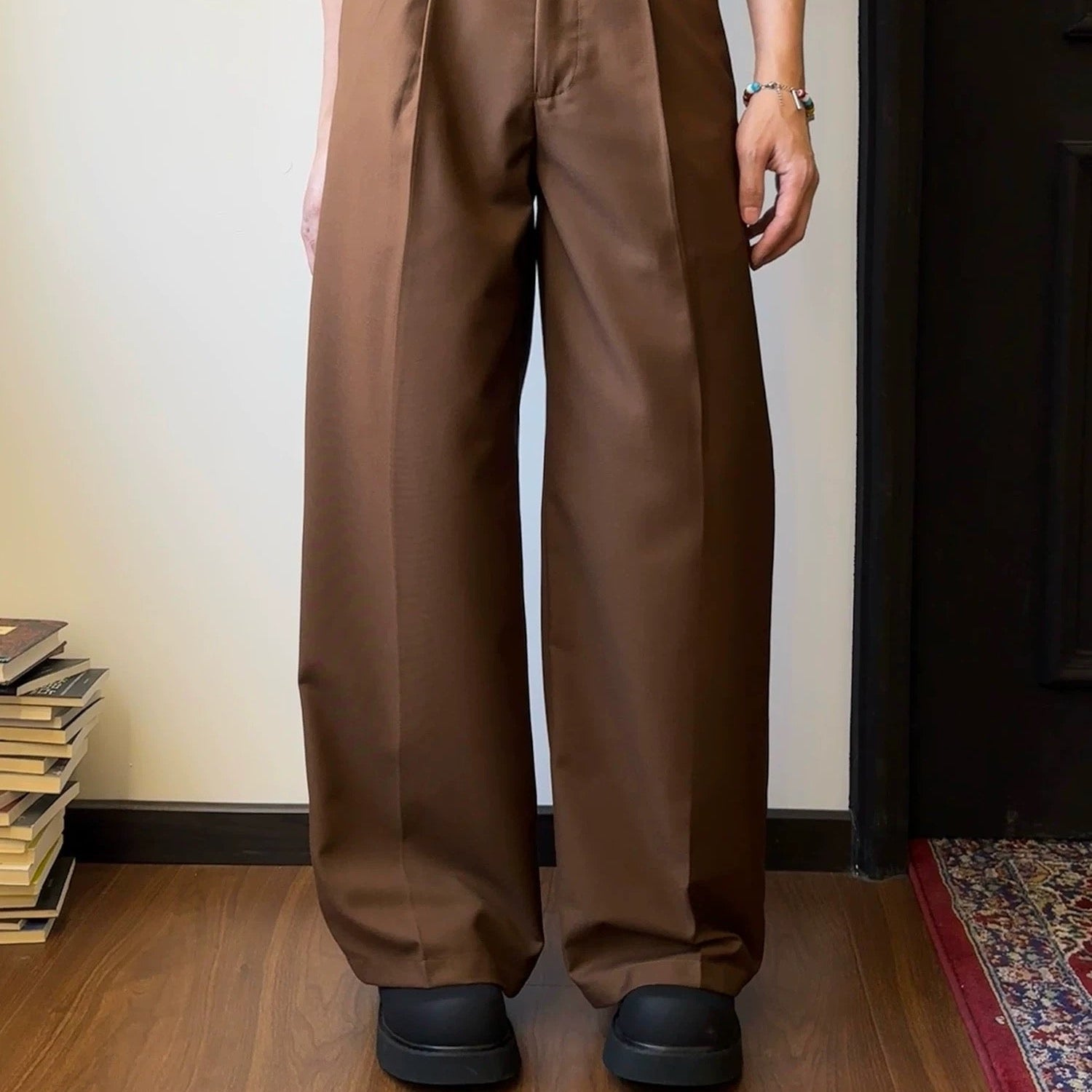 P0093 Korean casual loose lazy style straight pants