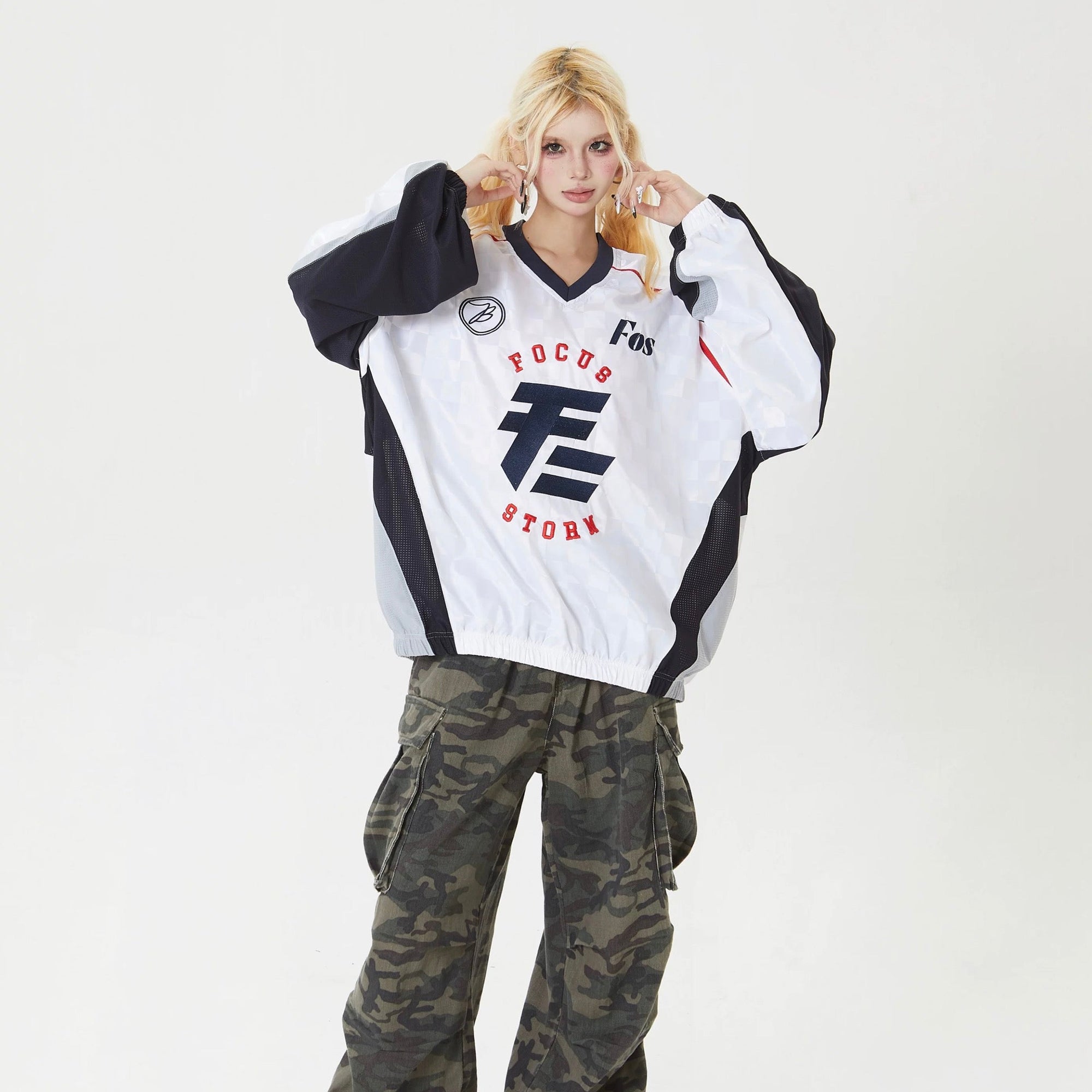 S0188 American Vintage oversize Long-Sleeve Jersey