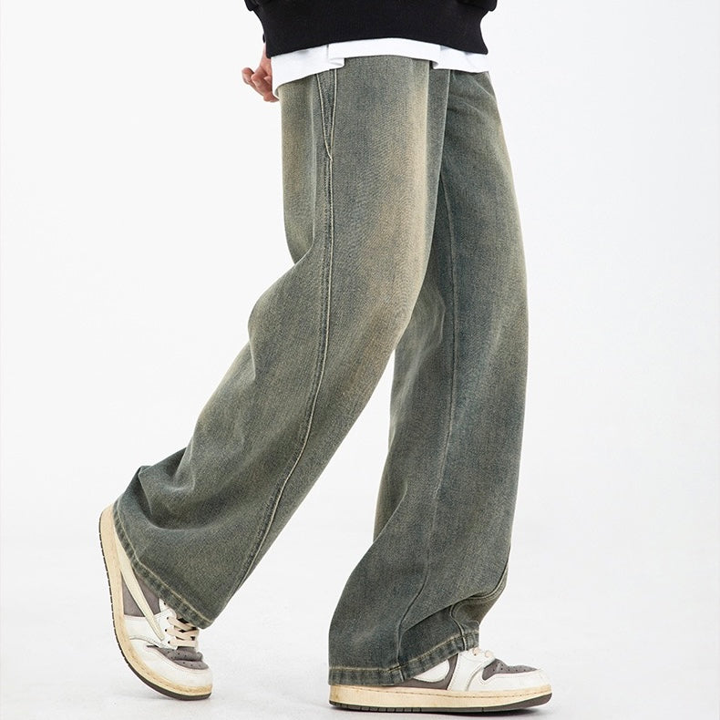 P0095 America Style Vintage straight loose jeans