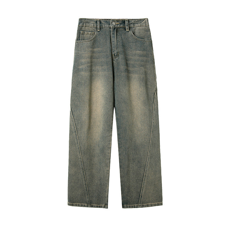 P0095 America Style Vintage straight loose jeans