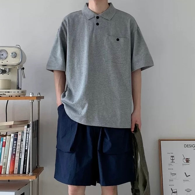 S0206 Japanese summer fashionable lapel Polo shirt