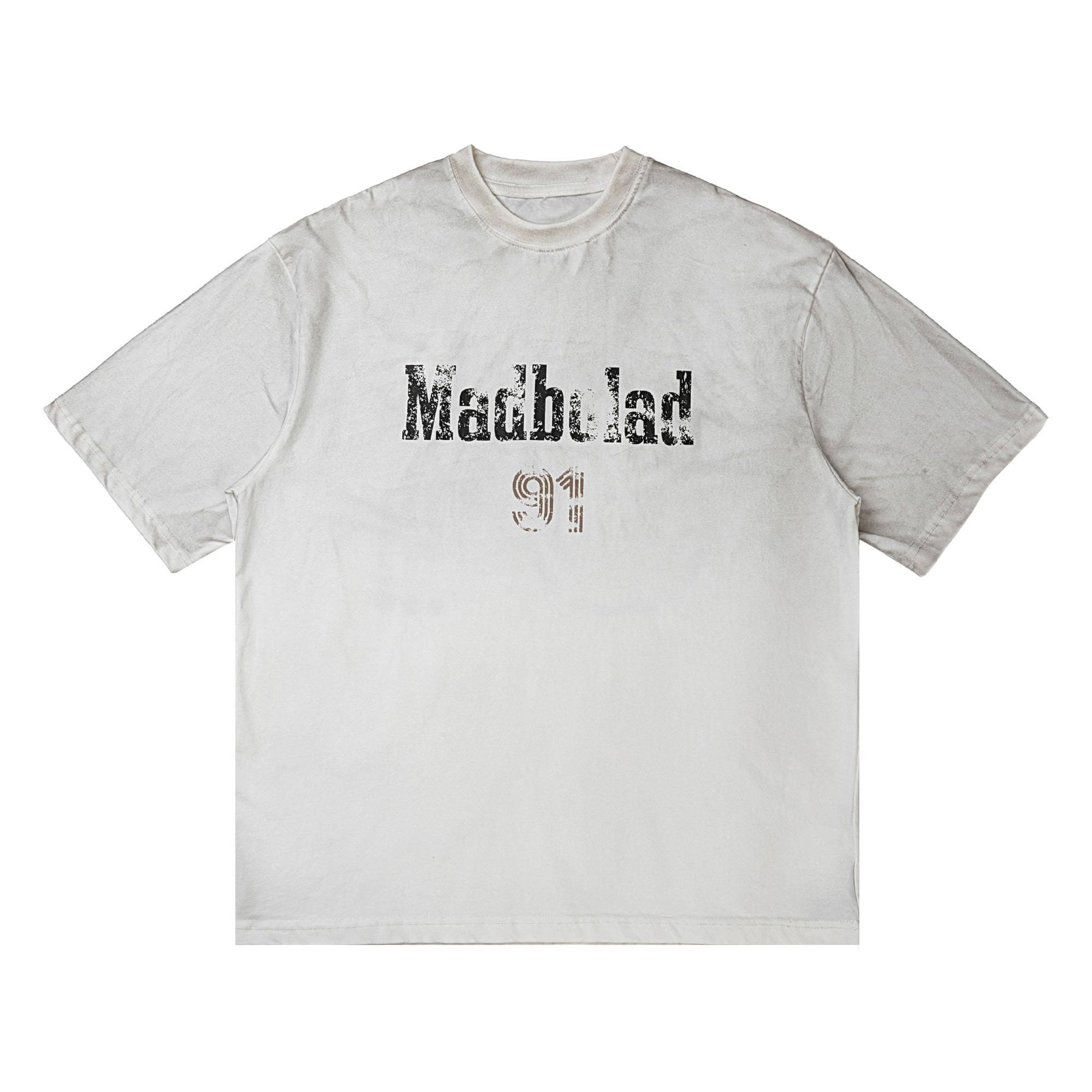 S0265 American retro distressed style loose T-shirt