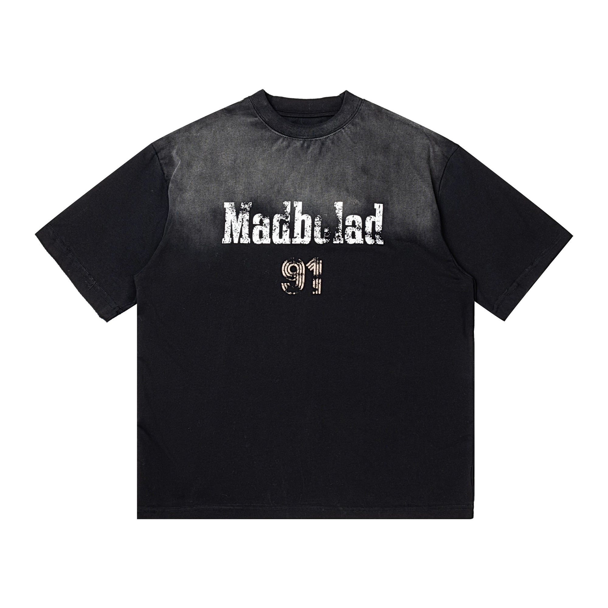 S0265 American retro distressed style loose T-shirt