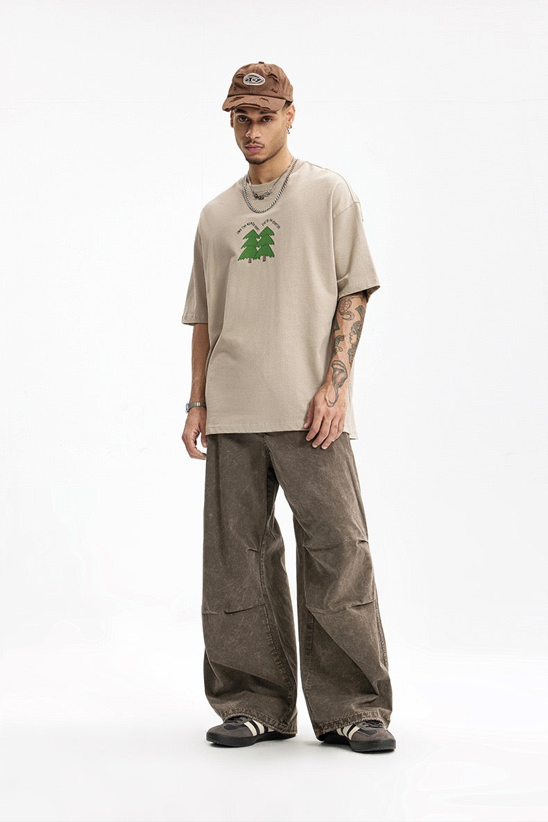 P0135 American style heavy washed cargo pant
