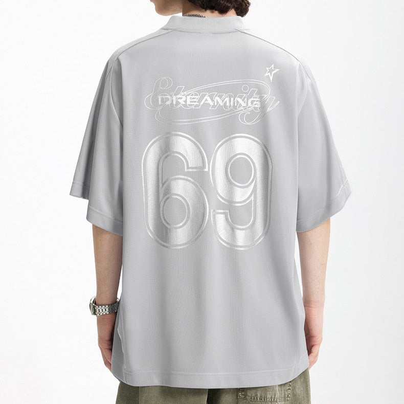 S0273 American Retro Sports Silver Hot T-shirt