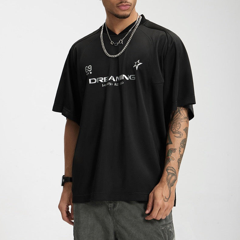 S0273 American Retro Sports Silver Hot T-shirt