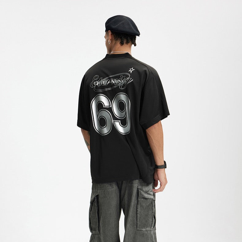 S0273 American Retro Sports Silver Hot T-shirt