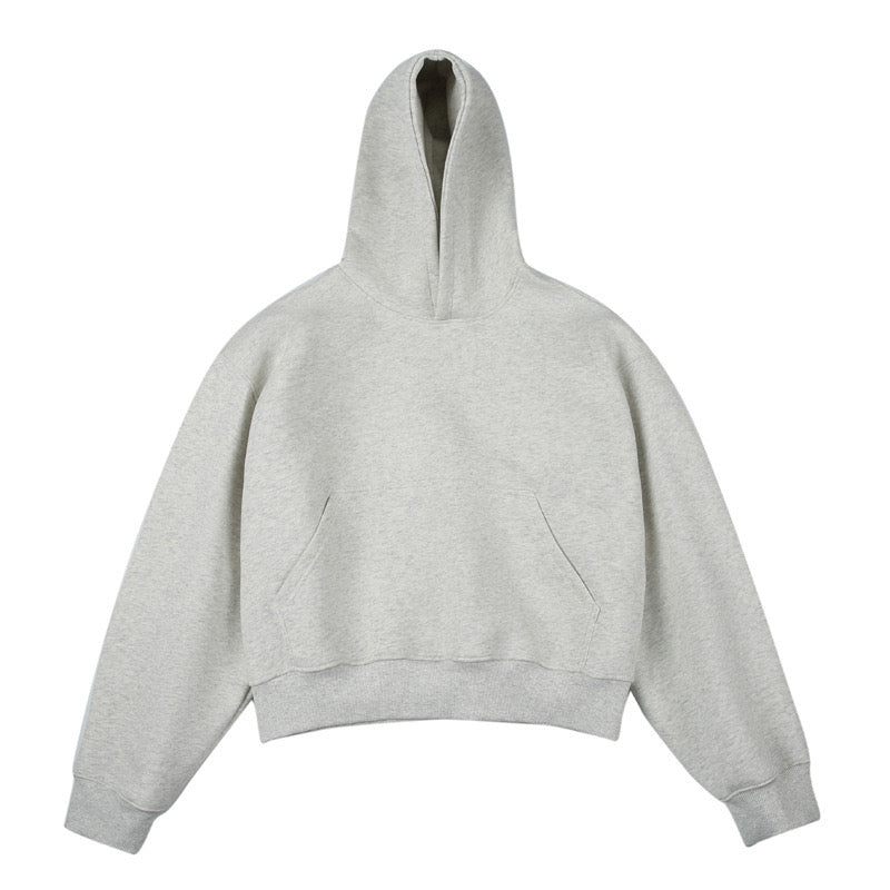 S0274 500G heavyweight American high street cleanfit short profile hooded sweatshirt