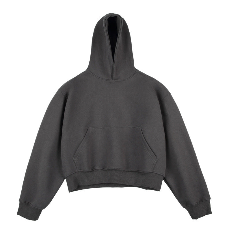 S0274 500G heavyweight American high street cleanfit short profile hooded sweatshirt