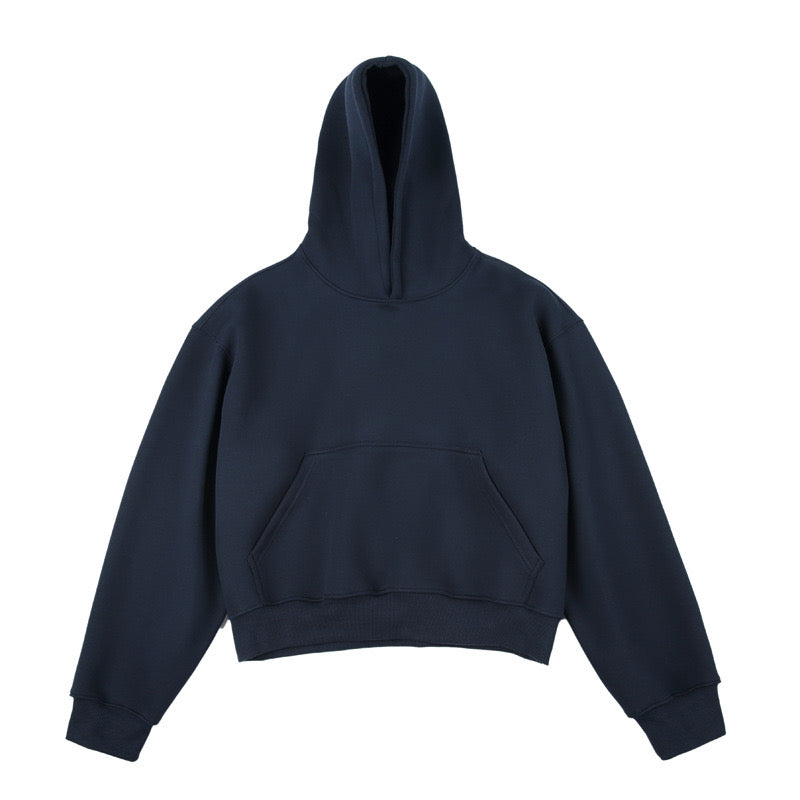 S0274 500G heavyweight American high street cleanfit short profile hooded sweatshirt