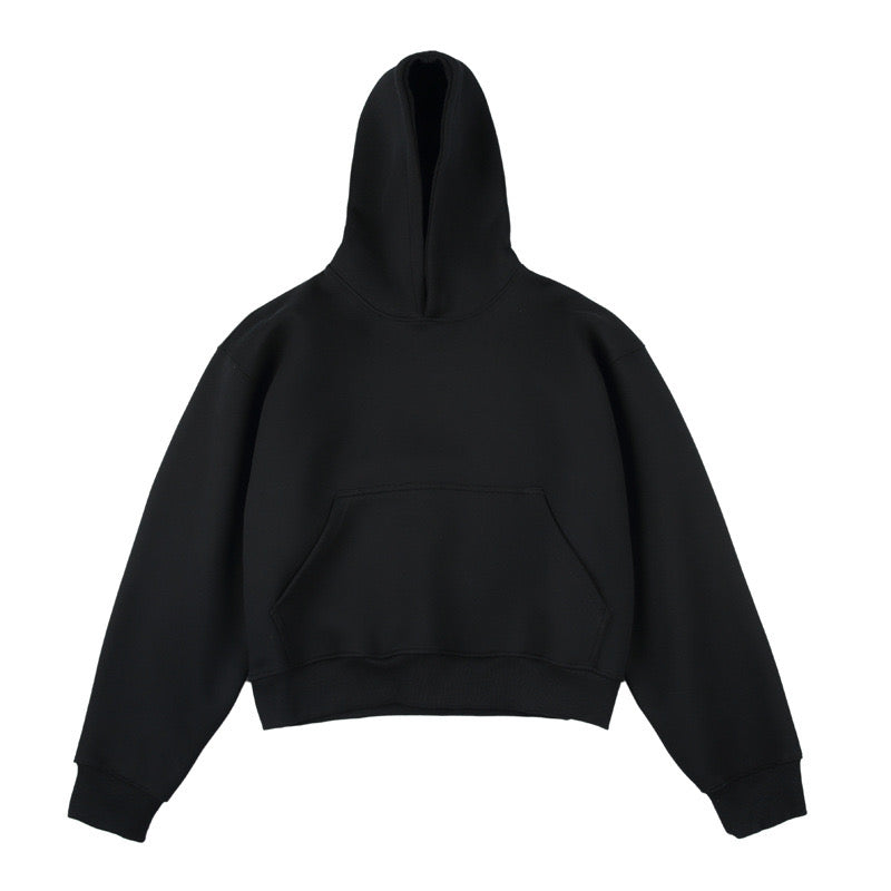 S0274 500G heavyweight American high street cleanfit short profile hooded sweatshirt