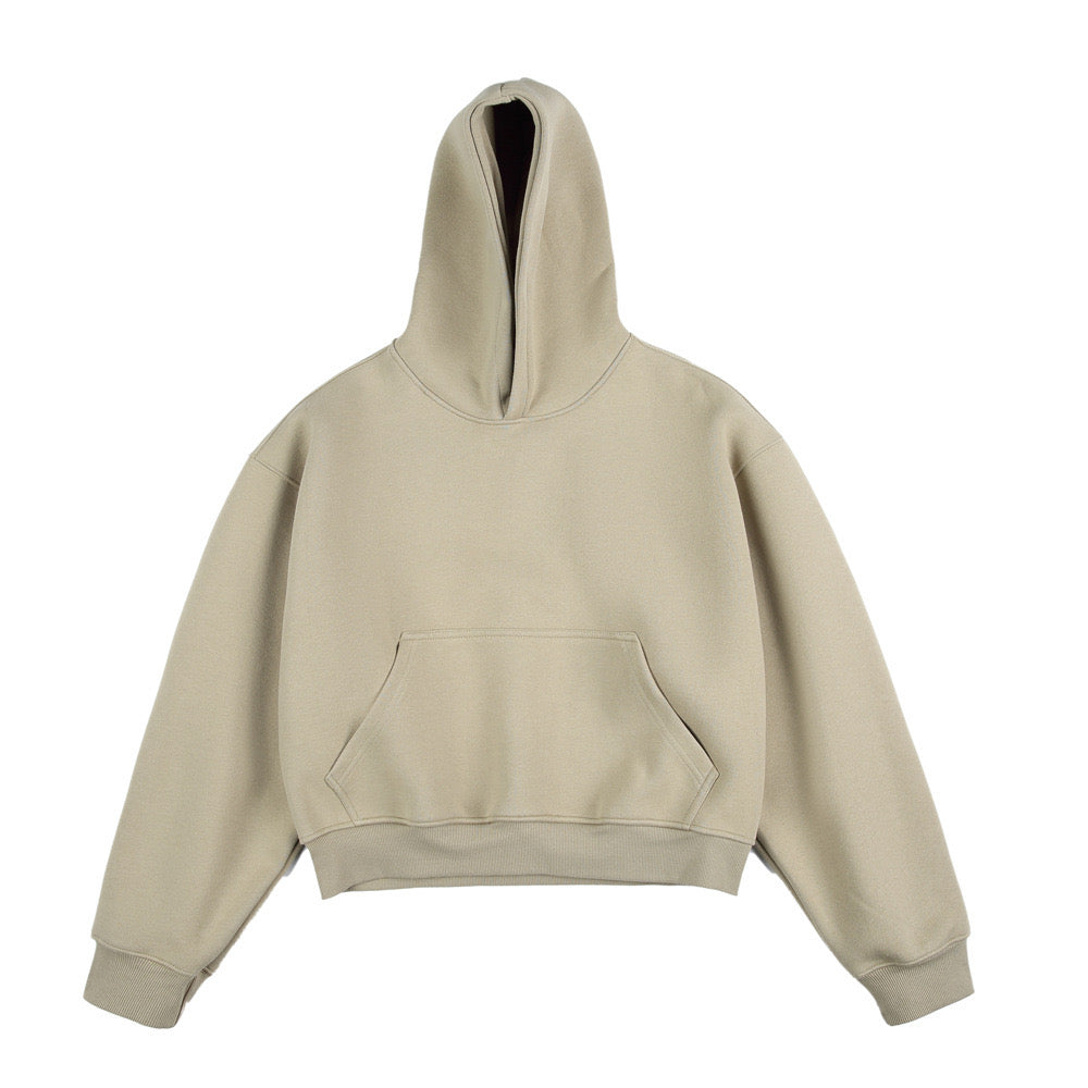 S0274 500G heavyweight American high street cleanfit short profile hooded sweatshirt