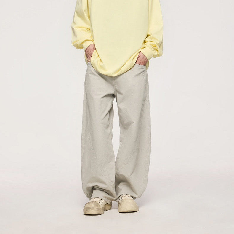 P0138 Japanese retro drape double pleated suit pants wide-leg casual pants