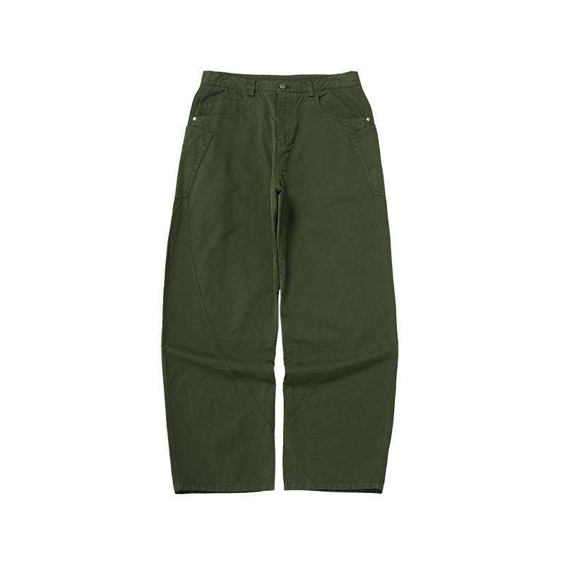 P0138 Japanese retro drape double pleated suit pants wide-leg casual pants