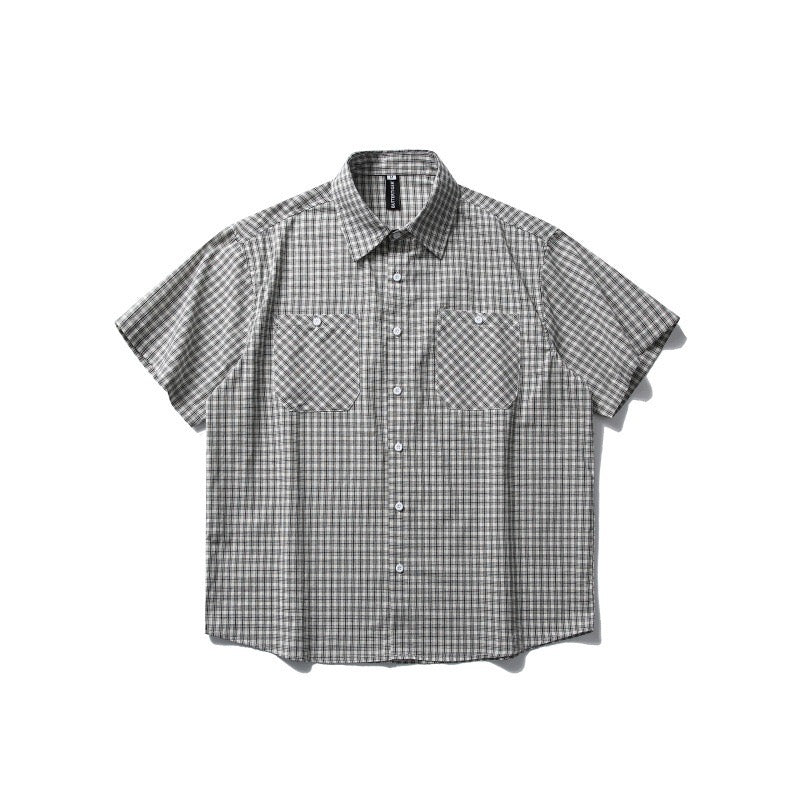 S0288 Japanese cityboy silhouette pocket stitching workwear short-sleeved